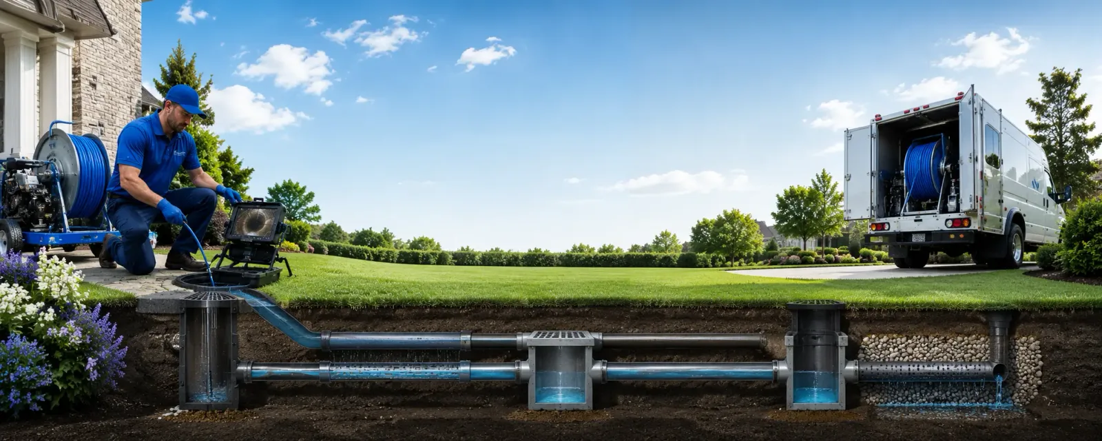 Outdoor drain cleaning information for Huntersville, NC